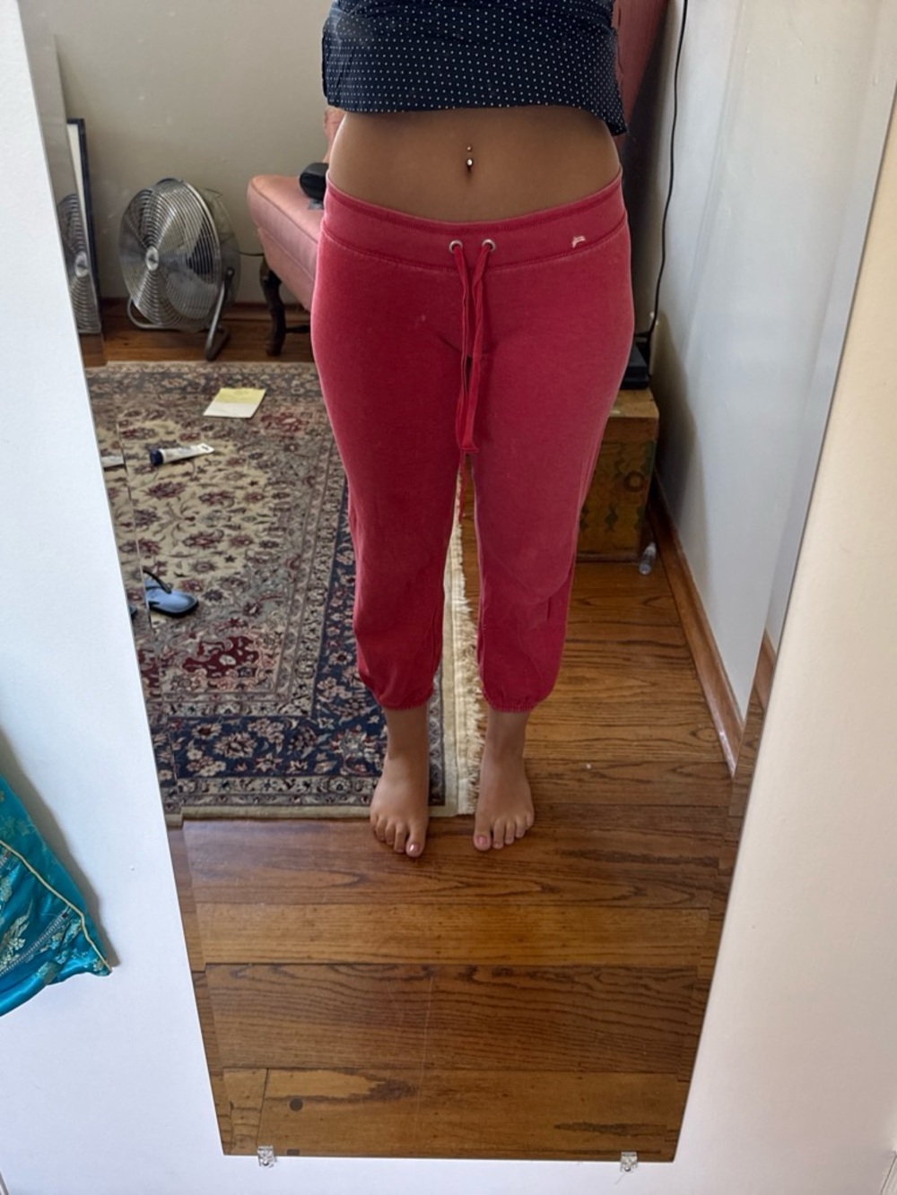 PINK Victoria's Pink Capri Joggers with Drawstring